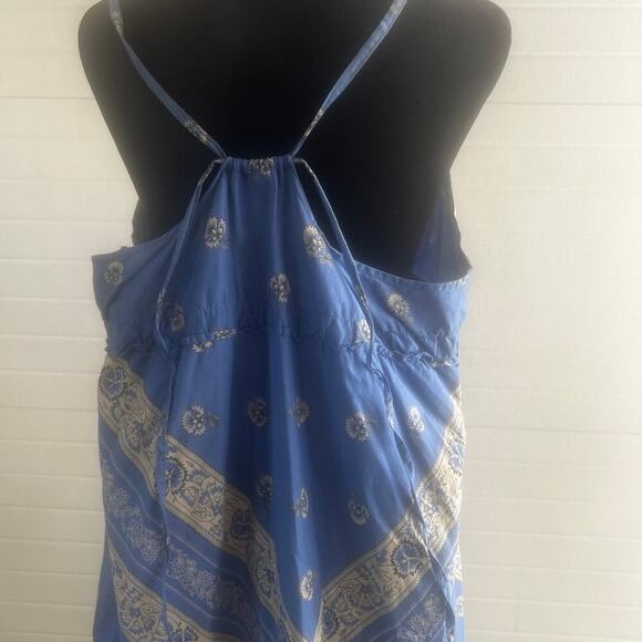 Converse One Star sundress blue floral, spaghetti straps, women's size L - Picture 2 of 11